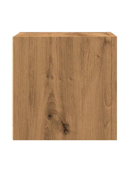 Wall Living Room Cabinet made of Particle Board Oak 30.5x30x30cm