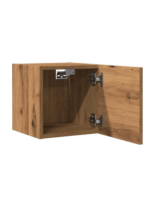 Wall Living Room Cabinet made of Particle Board Oak 30.5x30x30cm