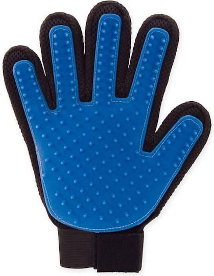 Pet Massage Deshedding Glove Dogs for Coat Cleaning Blue