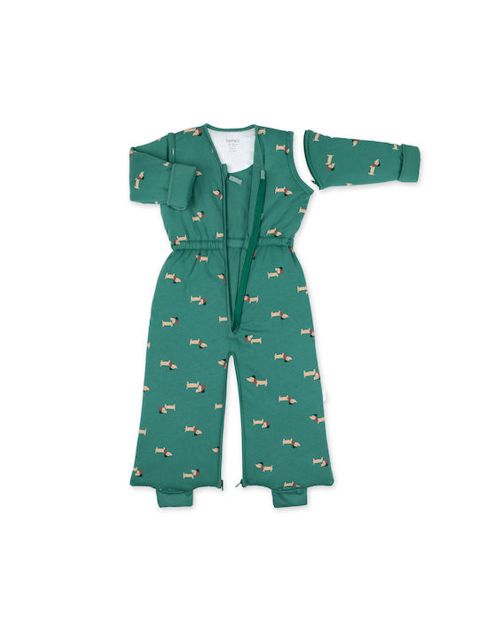 Bemini Winter Sleeping Bag with Feet Magic 3 Tog Wouff Green
