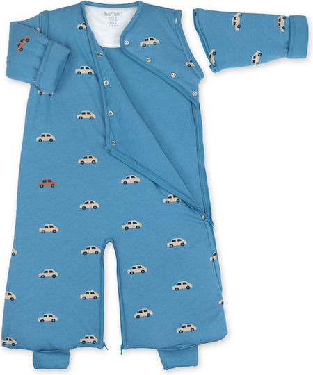 Bemini Magic Winter-Schlafsack mit Beinen 3 Tog Blau mit abnehmbaren Ärmeln