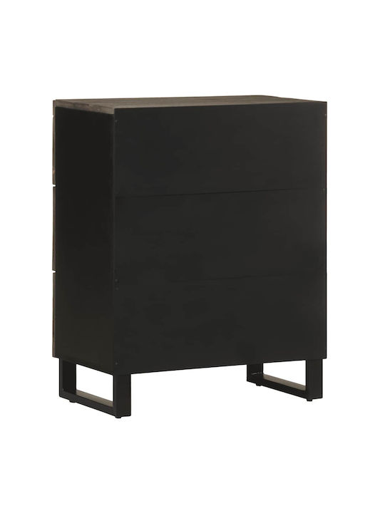 Συρταριέρα Κρεβατοκάμαρας Black 60x33x75cm