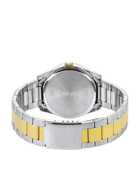 Casio Ανδρικό Ρολόι 44.2mm Μπαταρίας με Ασημί Μεταλλικό Μπρασελέ
