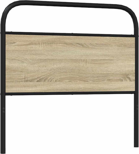 vidaXL Metal Bed Headboard Sonoma Oak 95x100cm