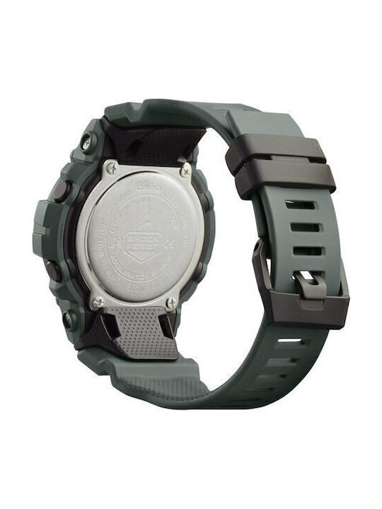 Casio G-Shock G-Squad Ψηφιακό Ανδρικό Ρολόι 54mm Μπαταρίας με Πράσινο Καουτσούκ Λουράκι
