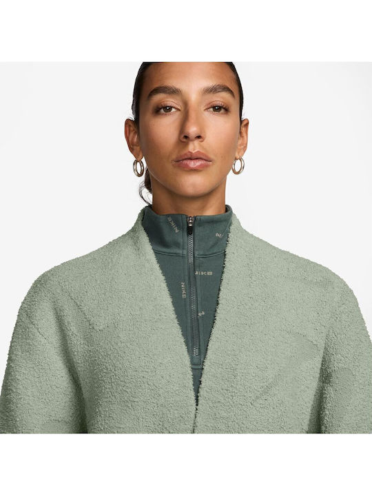 Sportswear Women's Athletic Green Fleece Jacket