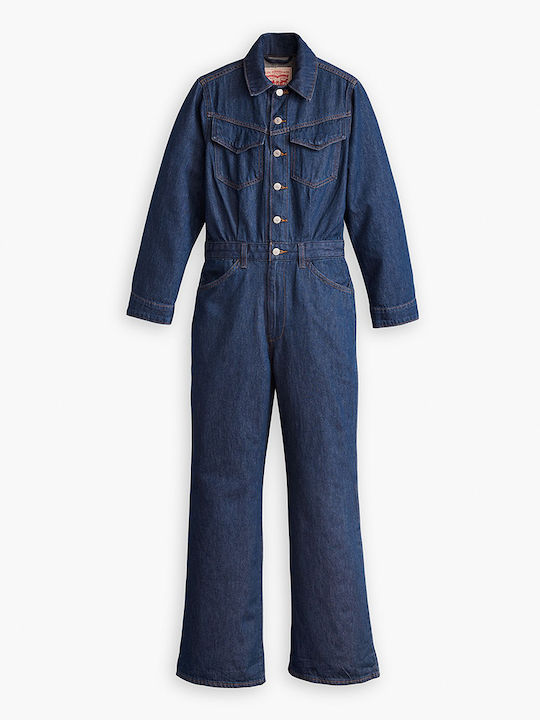 De Damă Cu mânecă lungă Salopetă Dark Blue