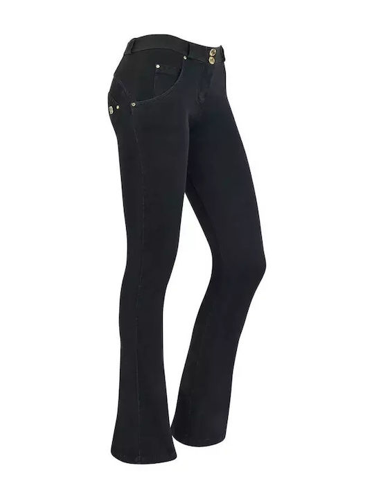 Blugi de damă Push Up cu croială bootcut Acid-wash