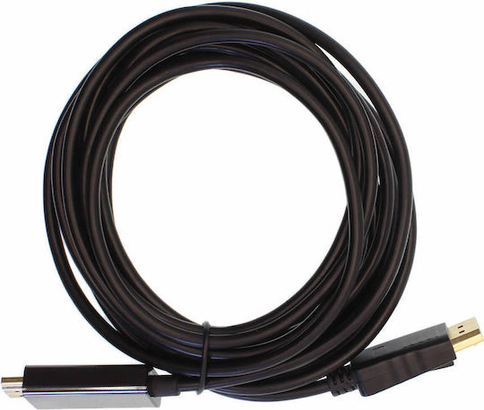 Καλώδιο Displayport Αρσενικό Hdmi Αρσενικό 5m Hdtv 1080p Oem