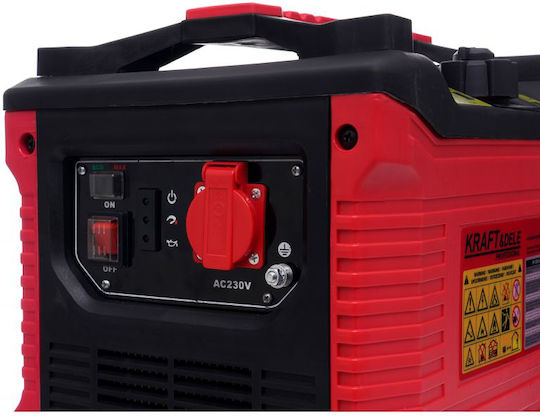 Kraft & Dele Αθόρυβη Γεννήτρια Βαλιτσάκι Inverter Βενζίνης Τετράχρονη με Χειροκίνητη Μίζα