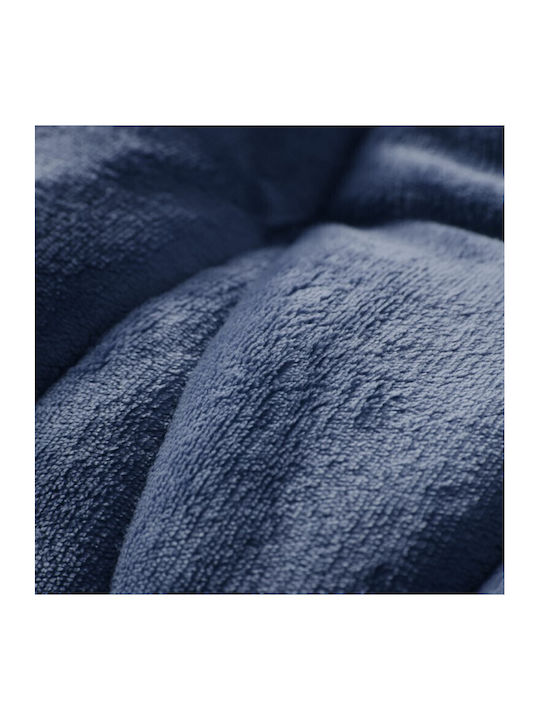 Liolios Home Пухено Куинсайз 220x240бр Doha Navy 350 г/м²Gsm