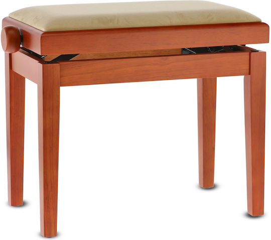 Gewa Piano Bench Deluxe Scaun Pian Reglabil Satin Cherry L52xW30xH45-58cm