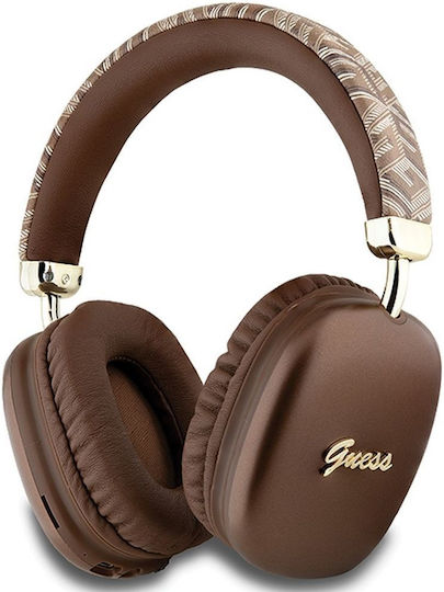 Gcube Metallic Script Logo Wireless / Wired Over Ear Headphones with 32 hours of Operation Brown GUBHK1GCTCSW