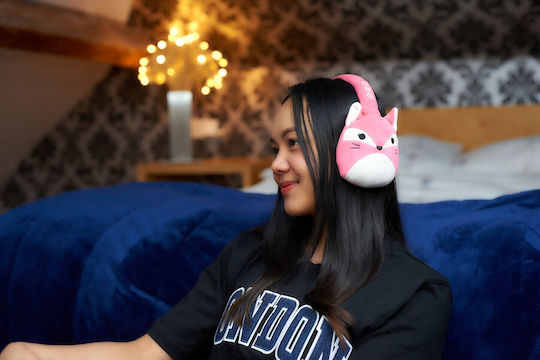 Jazwares Squishmallows Plush Wireless / Wired Over Ear Headphones with 6 hours of Operation Fifi