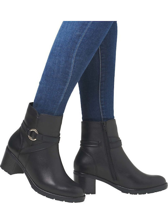 Leather Women's Ankle Boots Black