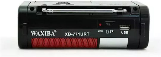 Waxiba XB-771 Φορητό Ραδιόφωνο Επαναφορτιζόμενο με USB Μαύρο