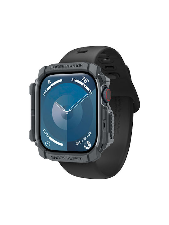 Spigen Rugged Armor Θήκη Σιλικόνης Dark Grey για Apple Watch 10 46mm
