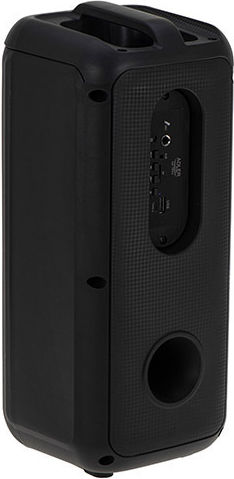 Adler Karaoke Lautsprecher mit Kabelgebundenem Mikrofon und Lichteffekte AD 1903 Schwarz