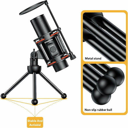 Maono PM471TS Wireless Microfon Condensator de birou pentru Vocale