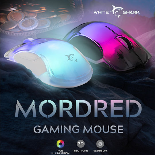 White Shark GM-5017 RGB Gaming Ποντίκι 12800 DPI Μαύρο