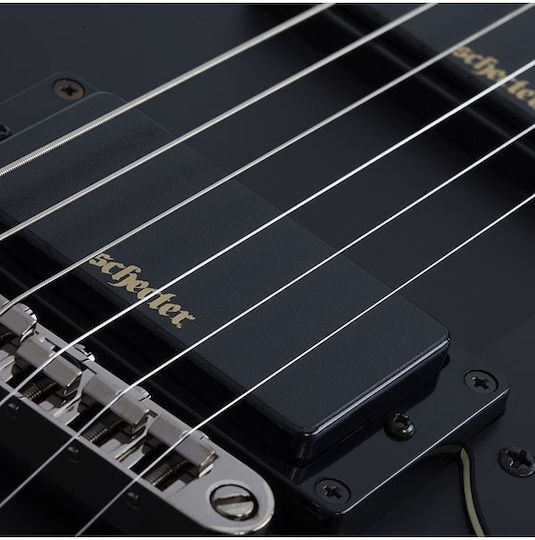 Schecter Demon S-II Elektrische Gitarre mit HH Tonabnehmerkonfiguration Matte Black
