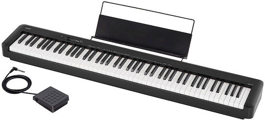 Casio Electric Stage Piano CDP-S110 Basic Stand & Headphones Set with 88 Weighted Keys Built-in Speakers and Connection with Headphones and Computer Black