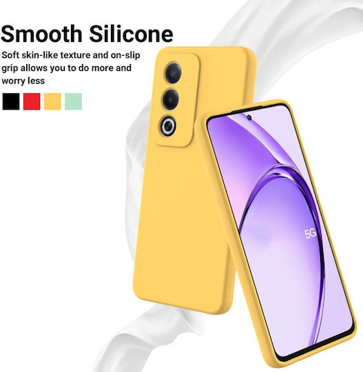 Solid Color Back Cover Σιλικόνης Κίτρινο (Oppo A80 5G)