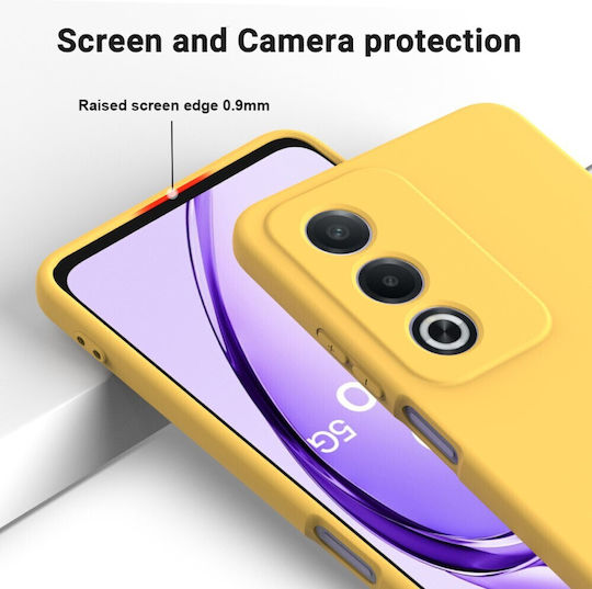Solid Color Back Cover Σιλικόνης Κίτρινο (Oppo A80 5G)