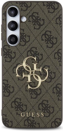 Guess Metal Logo Back Cover Δερματίνης Καφέ (Galaxy S24 FE)