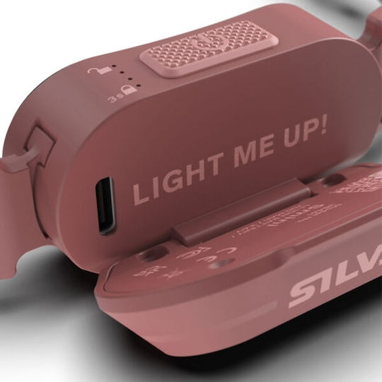 Silva Rechargeable Headlamp LED IPX5 with Maximum Brightness 250lm Pink