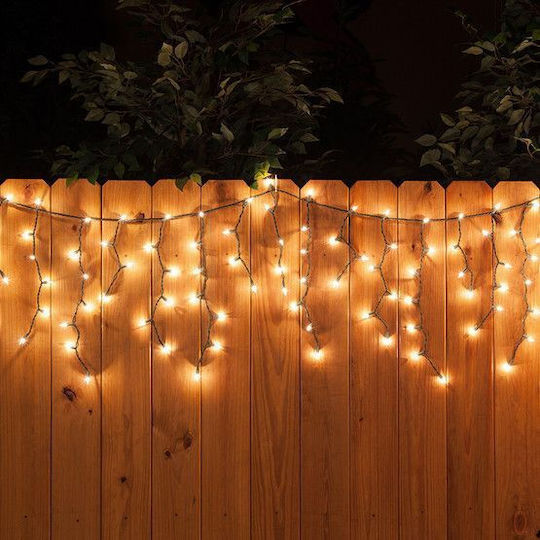 144 Lights LED 3m. x 60cm Warm White type Rain 1pcs