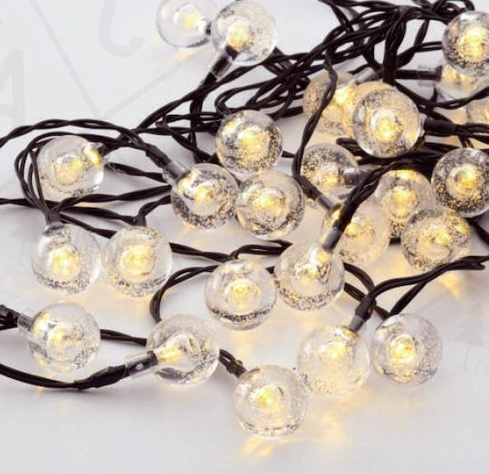 30 Lights LED 4.35m. Warm White Solar in String 1pcs