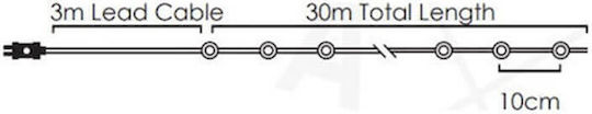 300 Lămpițe LED 33m. Albe tip Șir 1buc