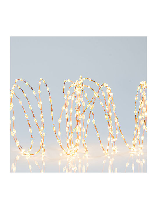 Serie 300 Mini LED 31V Telecomandă Pornit Oprit Temporizator Dimmer Transformator Alimentare Extensie 300cm Cablu Bronz Cupru Alb Cald LED Distanță 1.5cm IP44