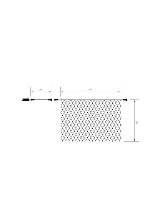 240 Lights LED 4m. x 200cm Warm White type Net 1pcs