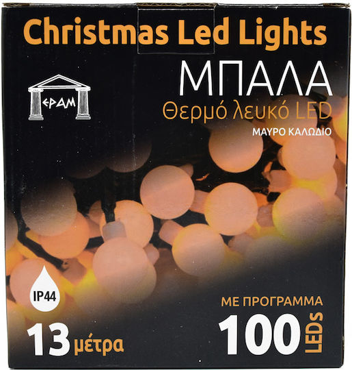 100 Λαμπάκια LED 13μ. Θερμό Λευκό σε Σειρά