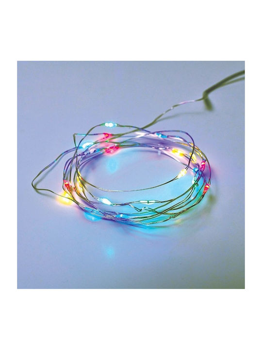 20 Lămpițe LED 2m. Multicolore Baterie tip Șir 1buc