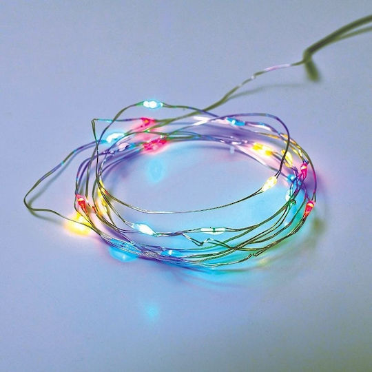 20 Λαμπάκια LED 2μ. RGB Μπαταρίας σε Σειρά