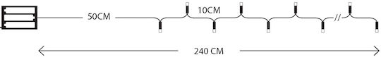 20 Λαμπάκια LED 1.9μ. Πολύχρωμα Μπαταρίας σε Σειρά