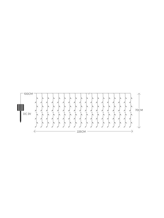 72 Lichterketten LED 1m. x 70cm Warmes Weiß Solar Typ Regen 1Stück