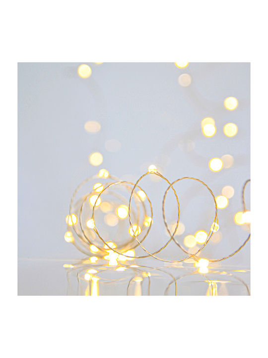 100 Lights LED 9.9m. Warm White in String 1pcs
