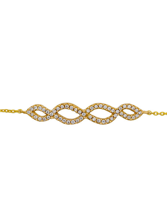 Savvas Design Bracelet made of Gold 14K with Zircon