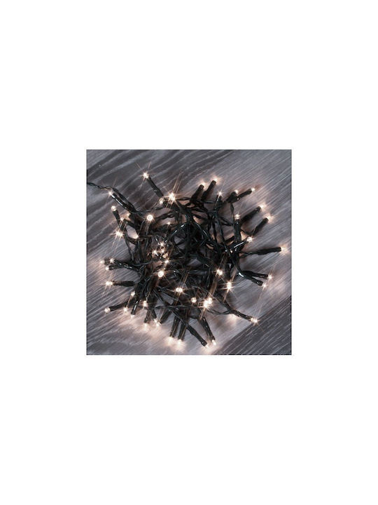 50 Lights LED 5m. Cold White Battery in String 1pcs