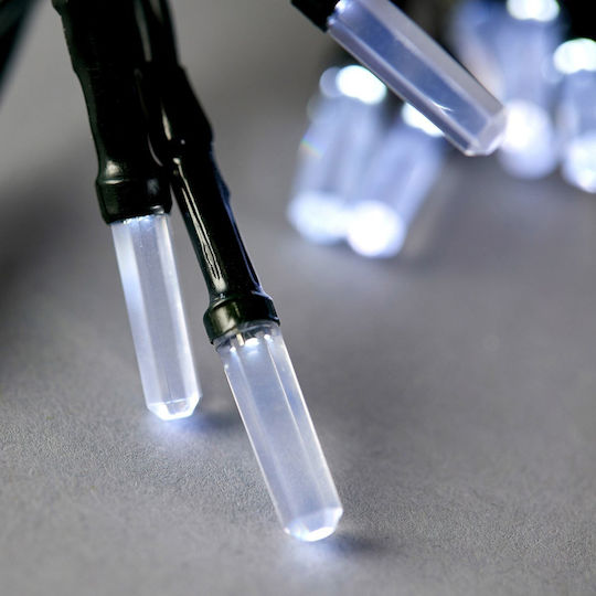 80 Λαμπάκια LED 1μ. Λευκά Ηλιακά σε Σειρά