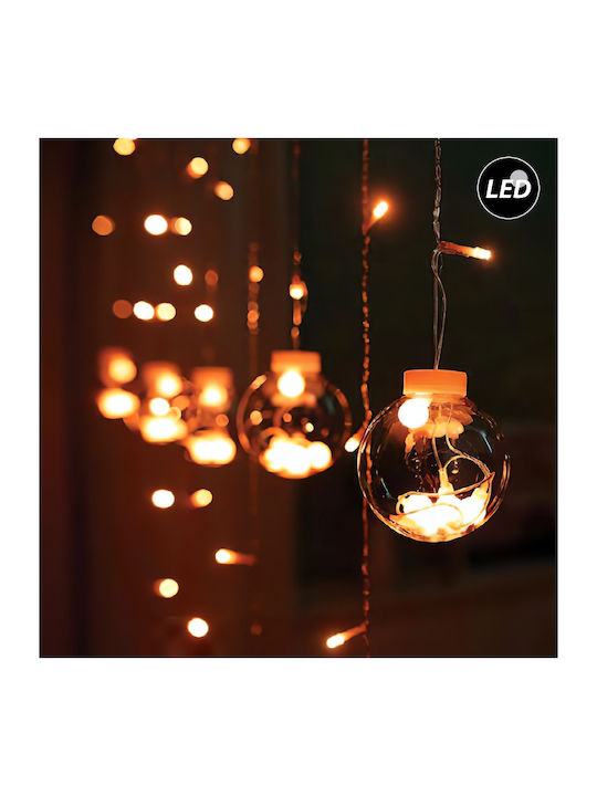 120 Lights LED 1.8m. x 75cm Warm White type Curtain 1pcs