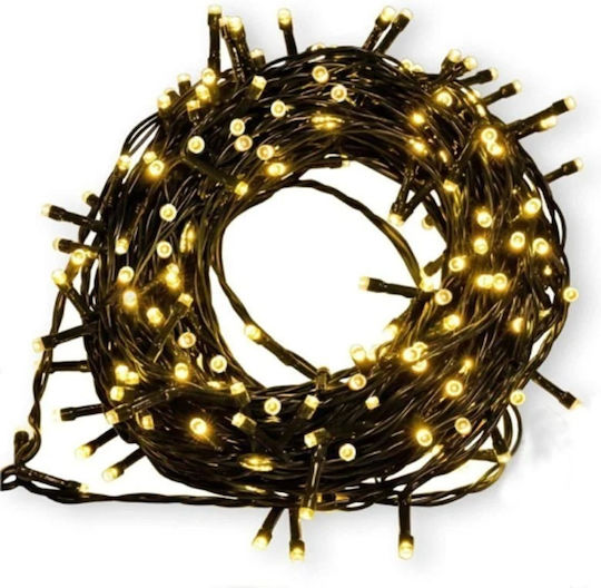 240 LED Lights 50 m Warm White Solar String Lights