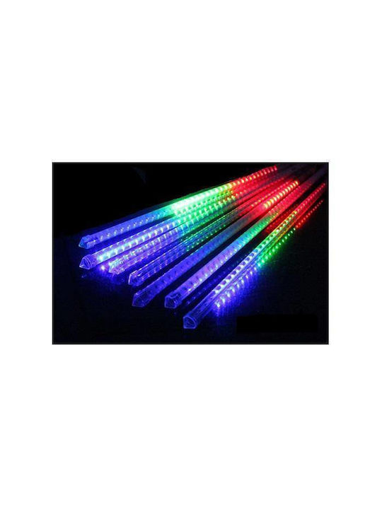 8 Λαμπάκια LED 2.5μ. x 50εκ. RGB τύπου Μετεωρίτης