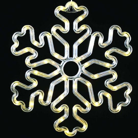 Aca Christmas Plastic Rope Light in Shape Flake White 30.5x27.5cm 3pcs Plastic