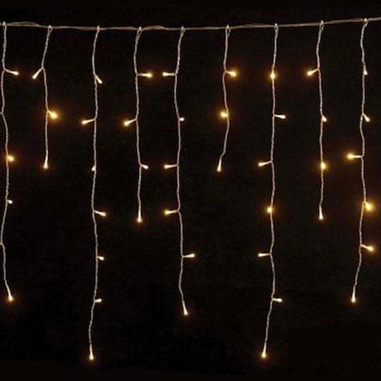 100 Λαμπάκια LED 3μ. Θερμό Λευκό τύπου Βροχή (χωρίς Μετασχηματιστή)