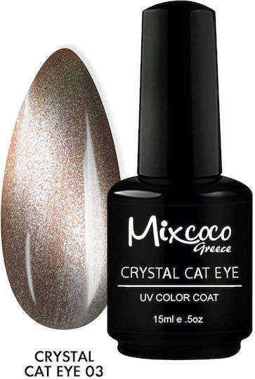 Mixcoco Semipermanent Lac de Unghii 03 cu Glitter Ochi de pisică 15ml 1buc